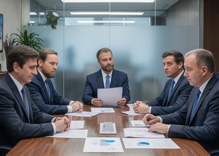Law office team reviewing secure remote access policies around a conference table