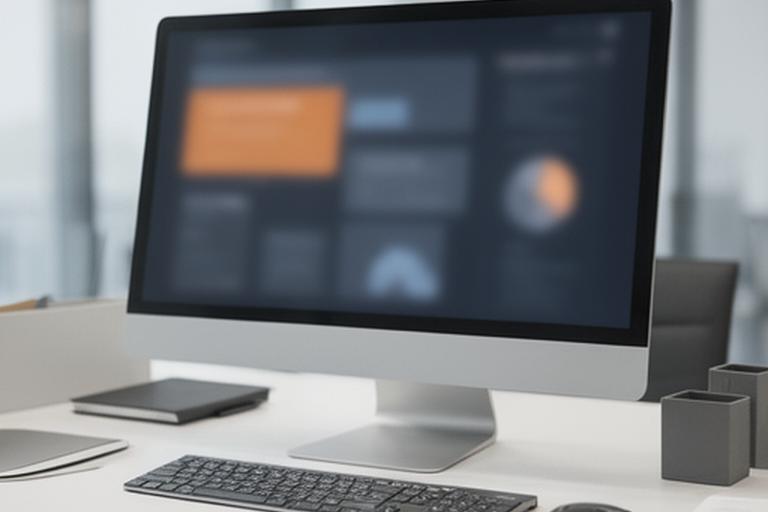 Attorney and financial advisor workstation in a quiet office with secure remote access tools on screen