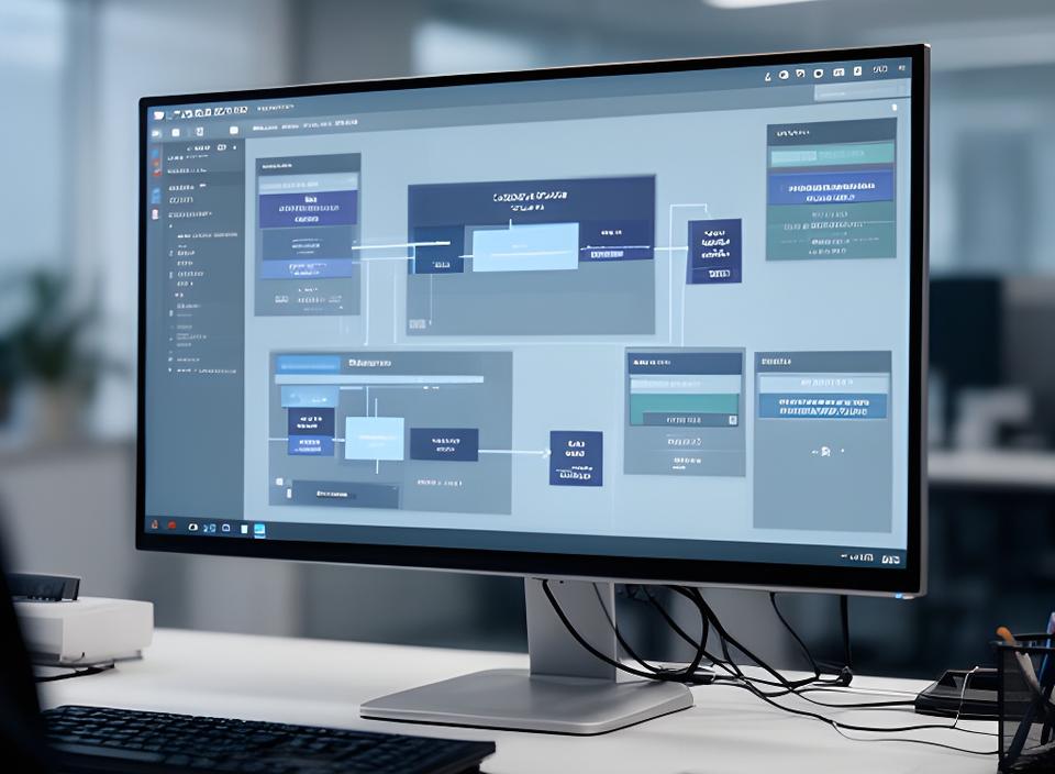 Modern IT admin workspace showing a Devolutions RDM console on a large monitor with gateway and policy panels