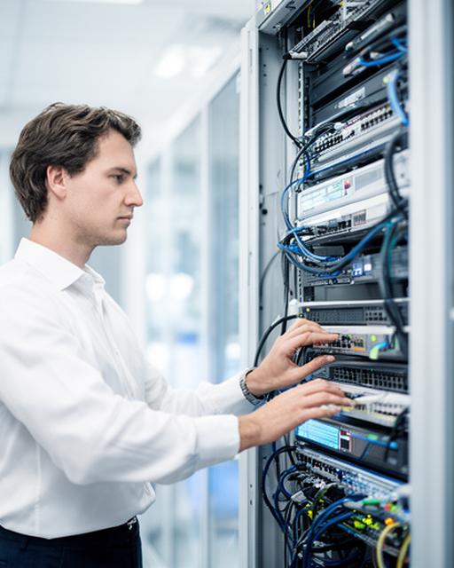 Naomi Sorel configuring a firewall in a bright network lab